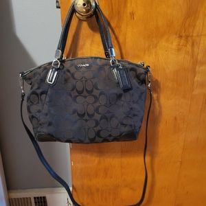 Black coach crossover purse